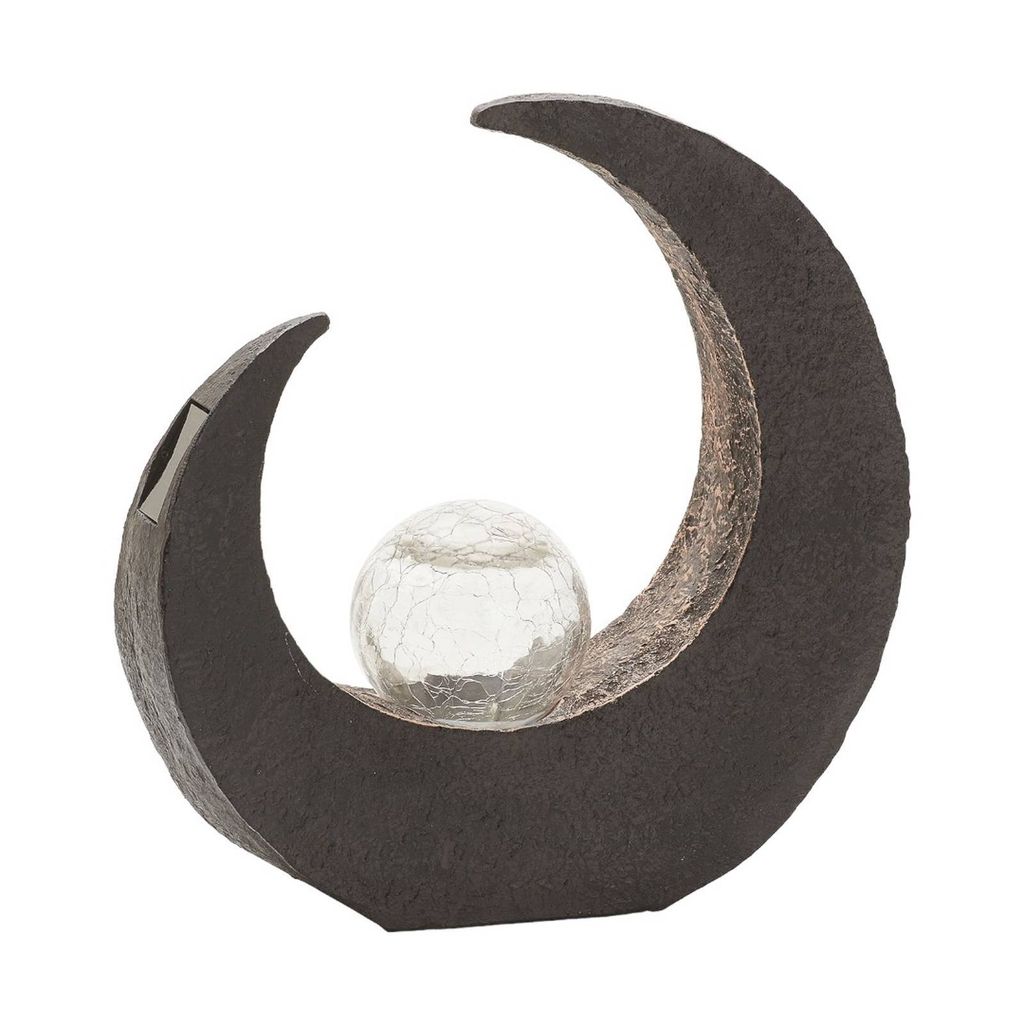 Lindby LED-Solar-Dekoleuchte Adem, rostbraun, Glas, 31 cm