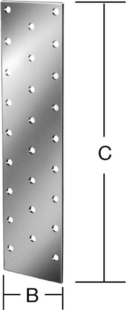 VORMANN Lochblech 120 mm x 40 mm x 2 mm mit CE- Ja Stahl sendverz.