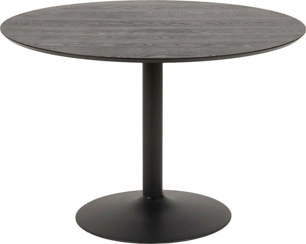 Sohome Esszimmertisch Heeze - MDF - Schwarz - ̃ 110 cm - 74 cm hoch - Rund - Esszimmertisch - Küchentisch