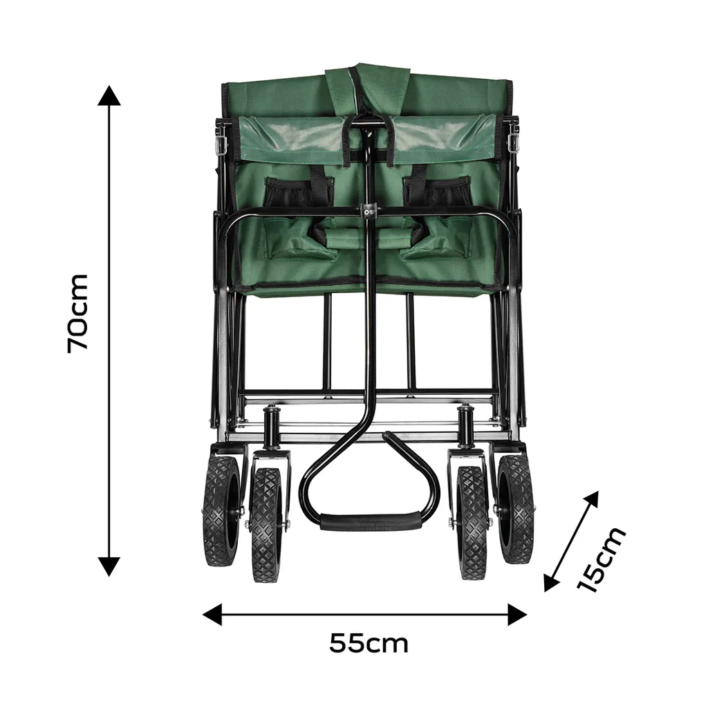 Chariot de Transport Pliant Multi-usage avec Structure Acier Résistante - 2