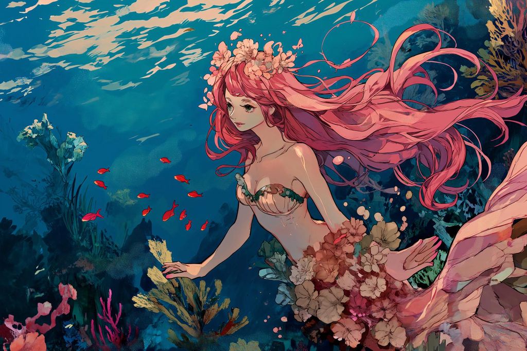 Plakat 30x20cm Ozean-Nymphe