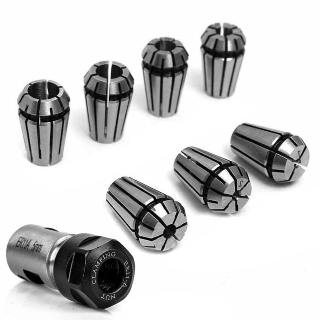 7 STueCKE ER11 1-7mm Spannzangen Set mit 5mm Motorwellenhalter Verlaengerungsstange zum Gravieren Fraesen Bohren