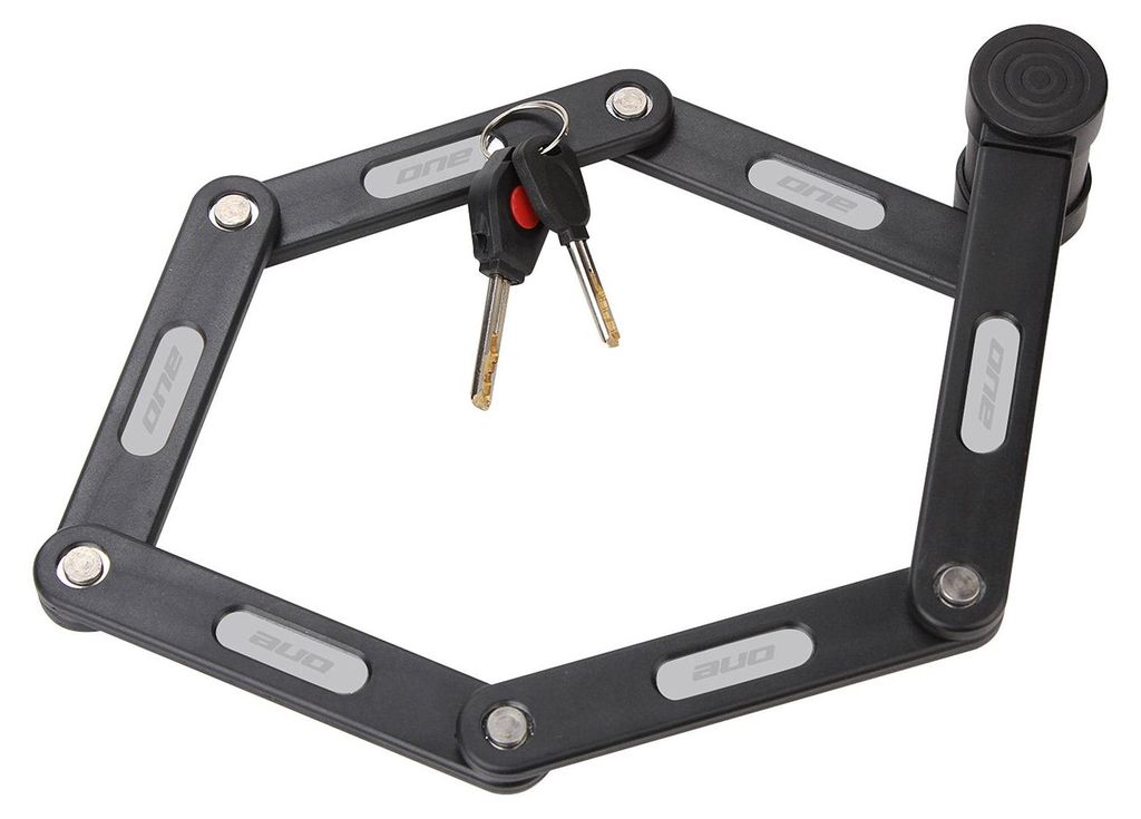 One F.LOCK 20.85 Faltschloss mit 2 Schlüsseln 85 cm Stahl Schwarz