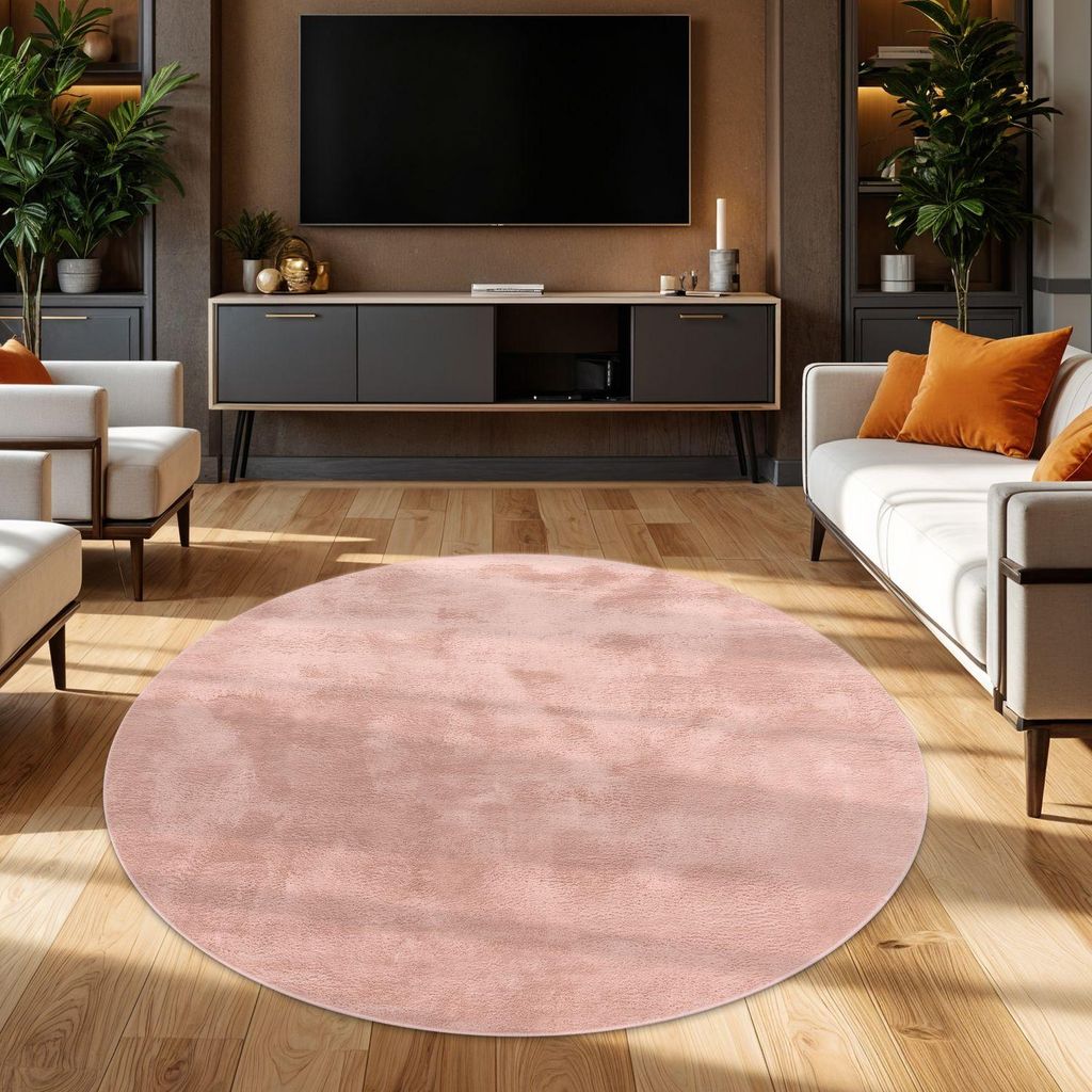 TT Home Wohnzimmer Teppich Hochflor Langflor Kunstfell Produktbild 