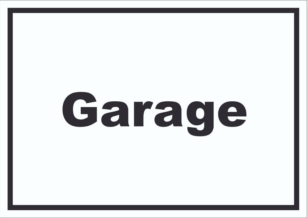 Garage Schild mit Text Auto Stellplatz waagerecht A1 (594x841mm)