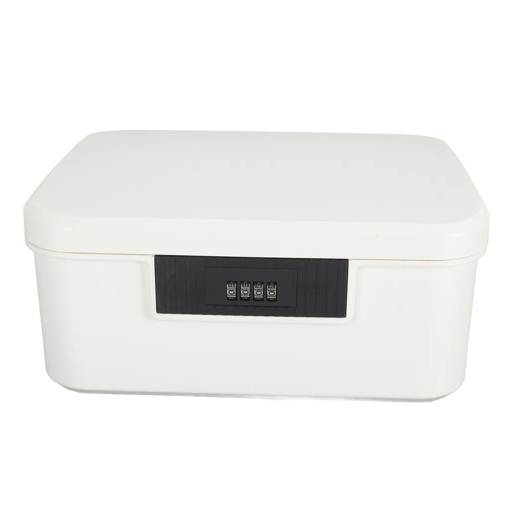 Coffre de rangement verrouillable blanc 9L pour dossiers confidentiels