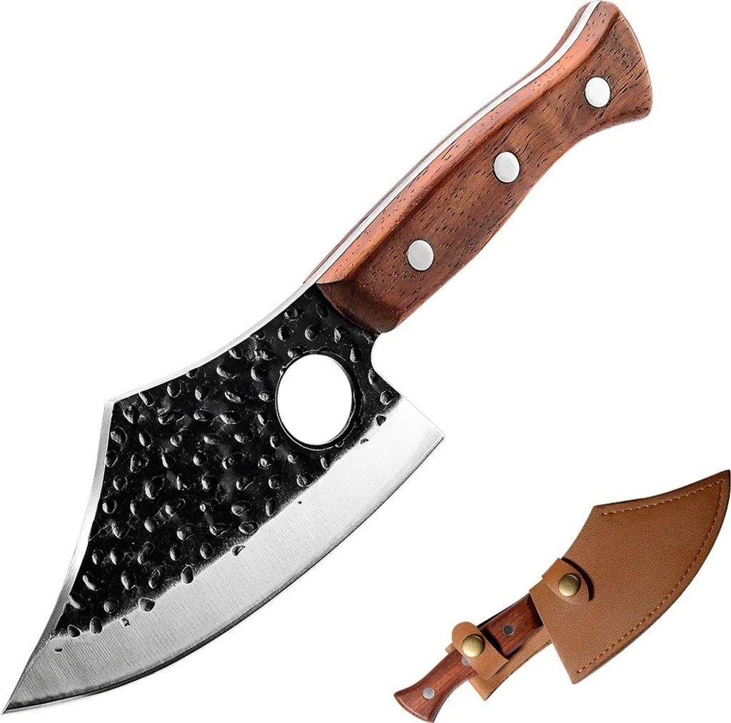 Kitakjusu Küchenbeil - Hochwertiges Hackmesser aus 5Cr15 Edelstahl KP27608