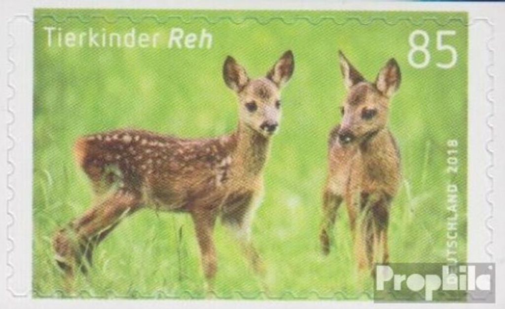 Briefmarken BRD (BR.Deutschland) 2018 Mi 3377 (kompl.Ausg.) selbstklebende Ausgabe postfrisch Tierbabys