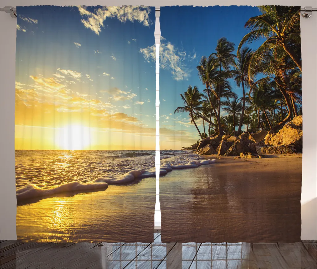 Rideau Ambiance Bord de Mer pour Salon et Séjour Format XL 280 x 225 cm