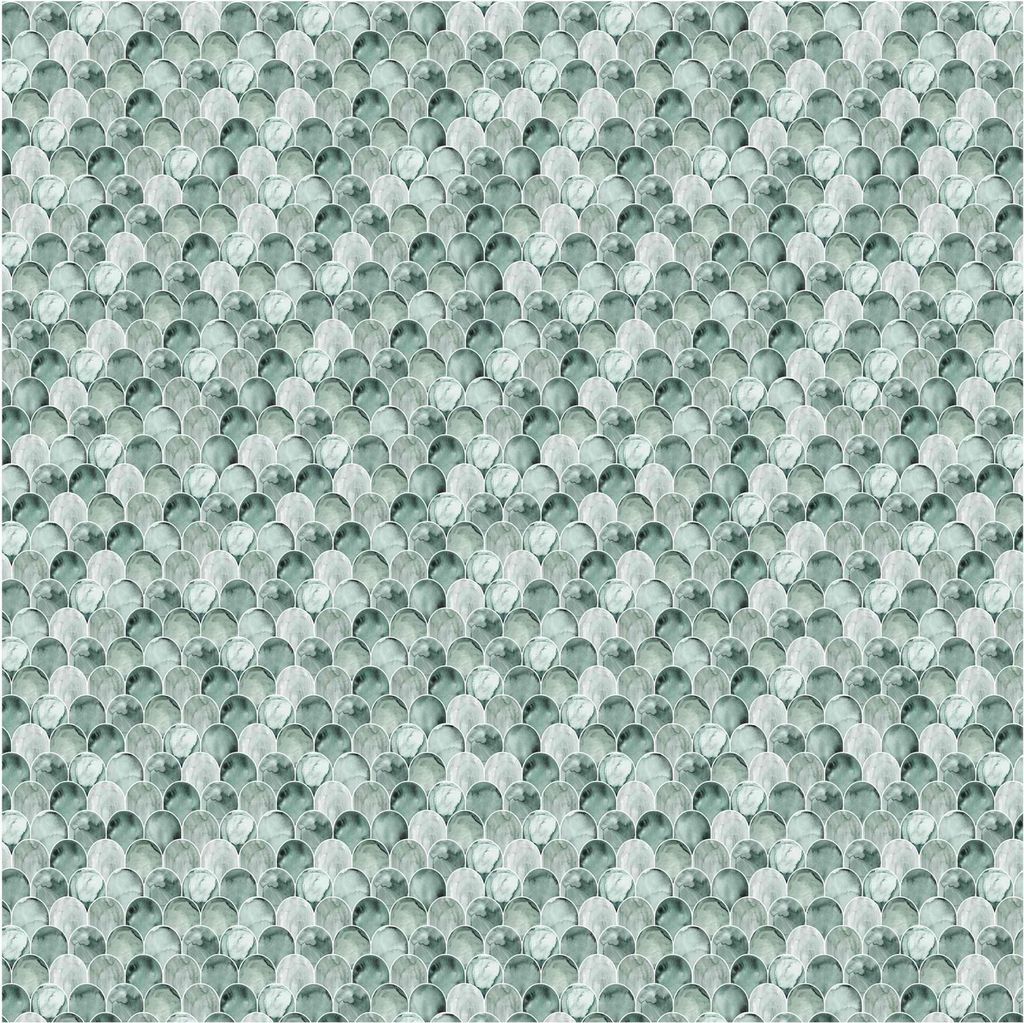 Fototapete originell - Vliestapete - Bildtapete UV-beständig Design türkis Fliesenoptik Wandtapete geruchsfrei