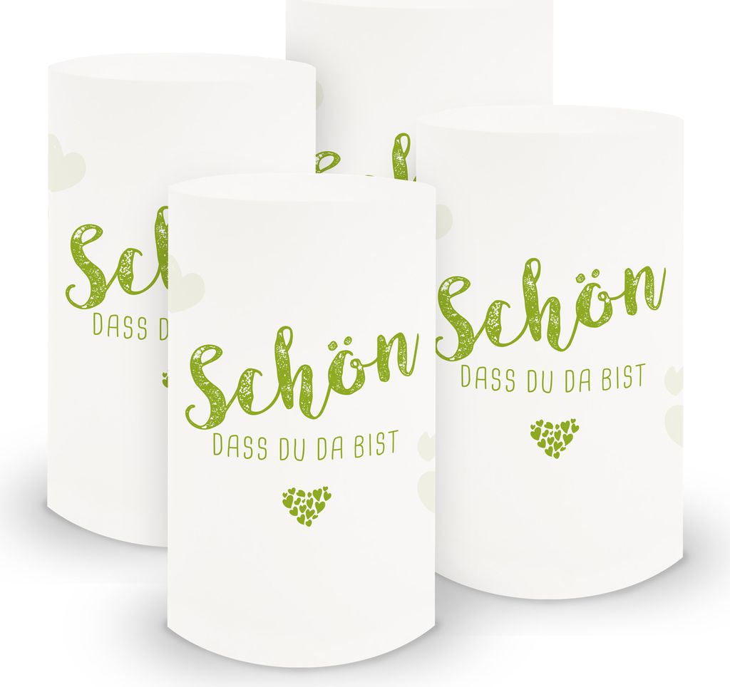 itenga 6x Windlicht klein Schön dass du da bist, Produktbild 