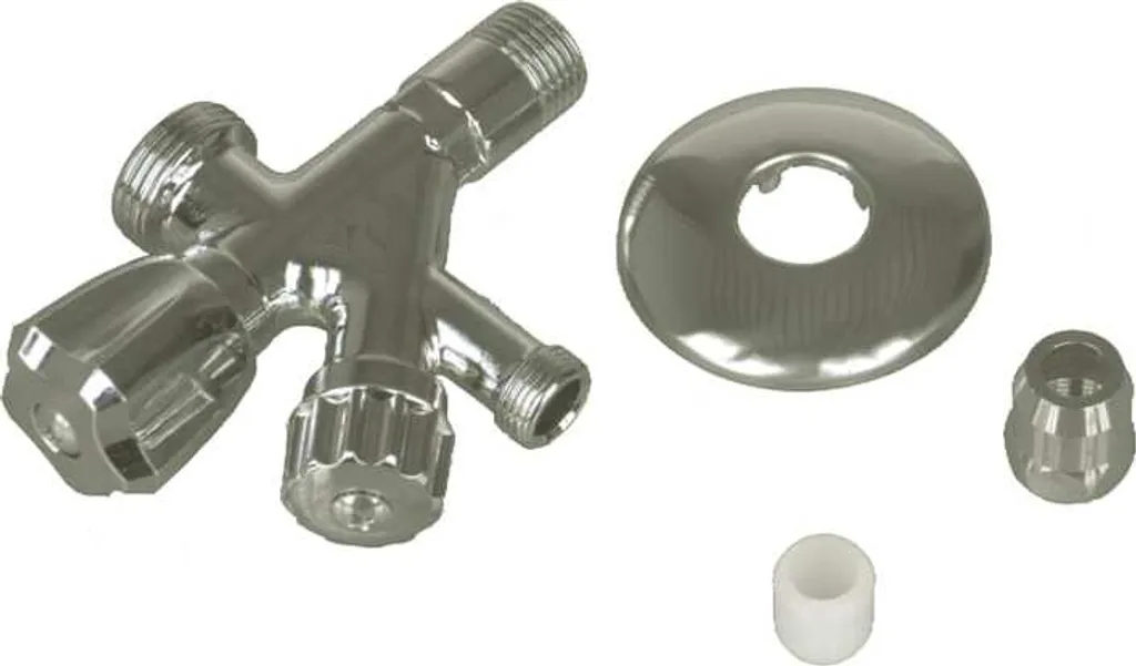 Rubinetto a Conchiglia Combinato 1/2x3/4x3/8 con Attacco Lavatrice