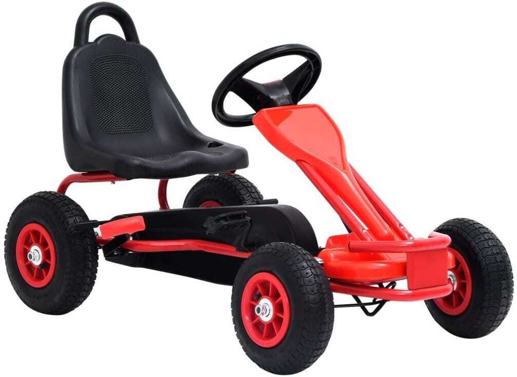 The Living Store Pedal Go-Kart mit Luftreifen Rot