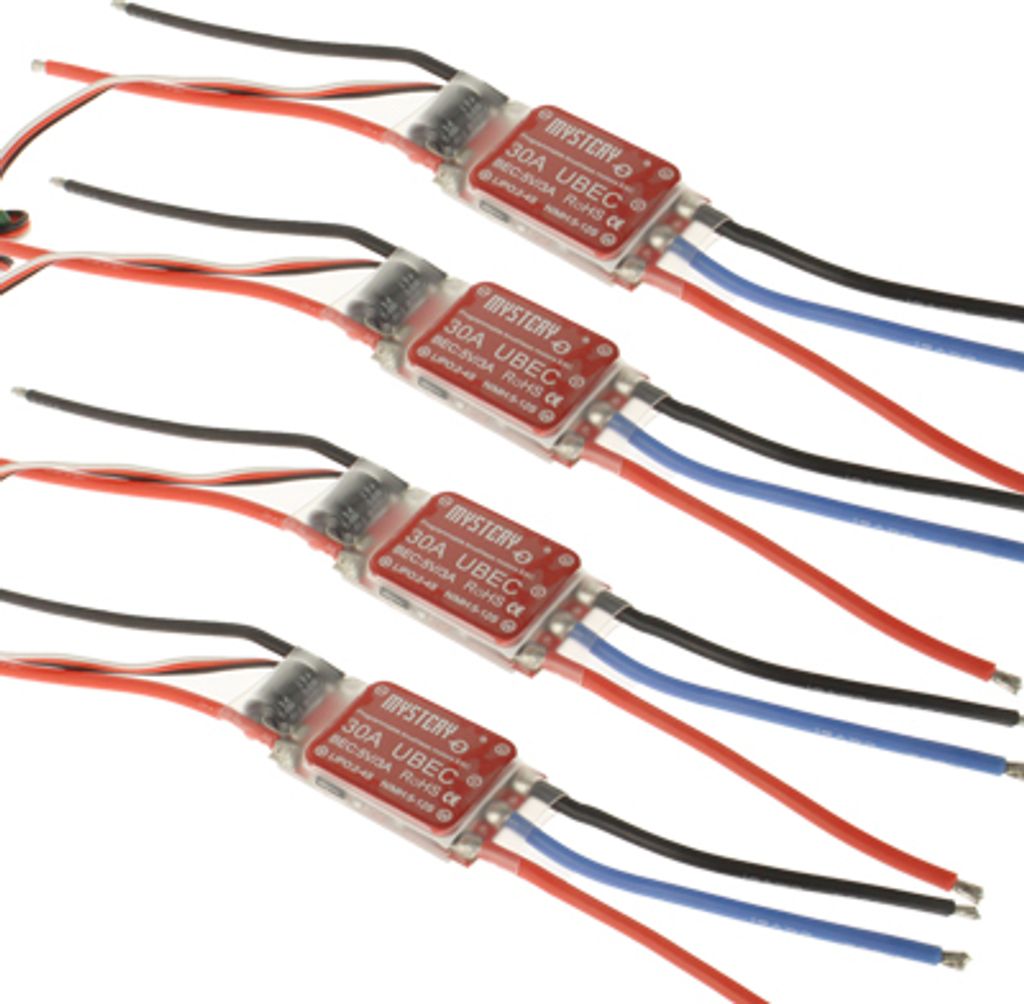 6 PCS Mystery 30A UBEC Brushless ESC 5V/3A BEC Programmierbarer Geschwindigkeitsregler für RC-Flugzeug