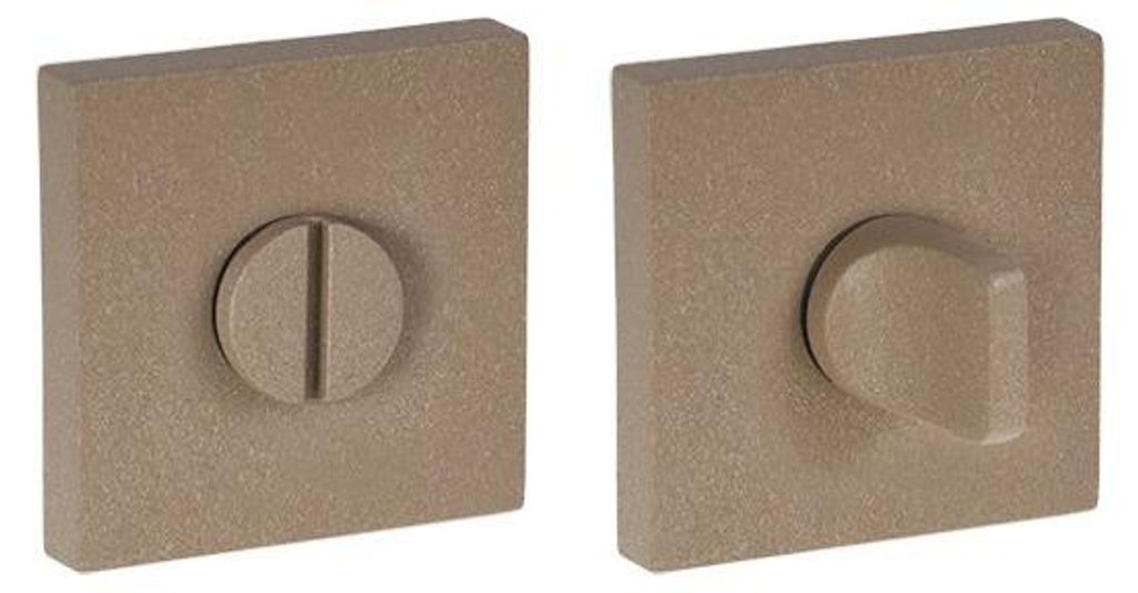 GAMET PLT26-WCK-L60 Rosette quadratisch mit WC-Riegel, scharbgrau