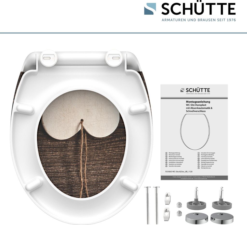 SCHÜTTE WC Sitz WOOD HEART, Duroplast Toilettendeckel mit Produktbild 8