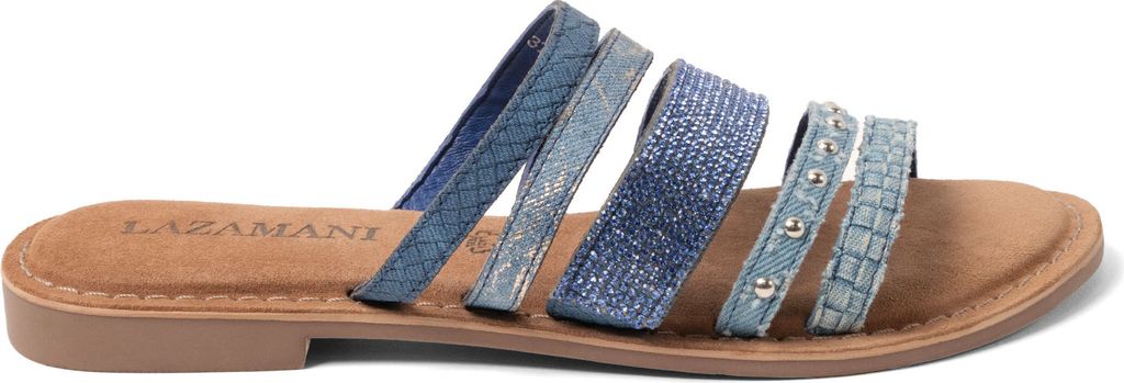 Lazamani Caro Damen Pantoletten Denim Größe 39