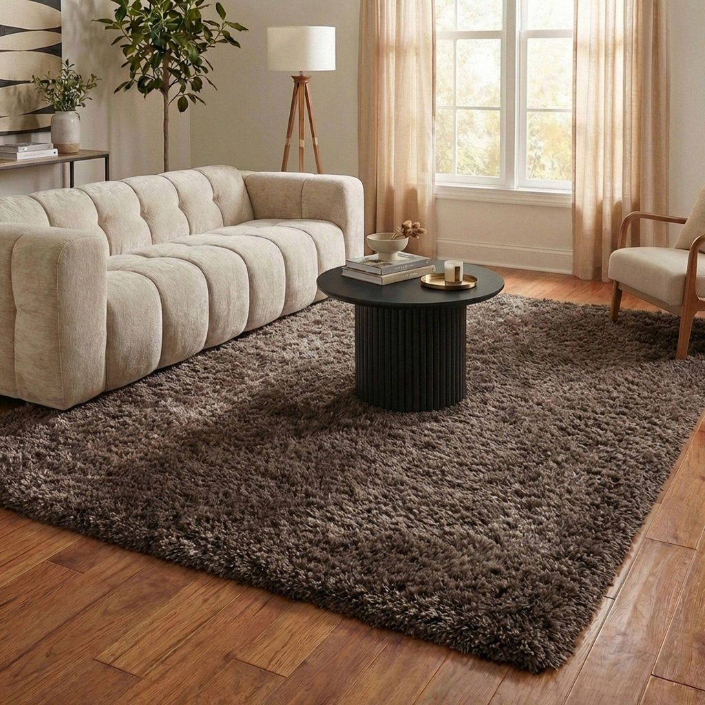 Volero - Shaggy Teppich - Blaze Taupe - 160x230 cm - Wohnzimmer, Esszimmer, Schlafzimmer - Ländlich, Modern