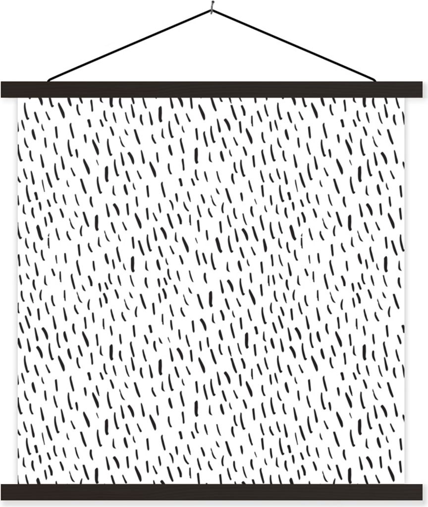 MuchoWow Textilposter Regen - Sommer - Muster 120x120 cm mit schwarzem Rahmen - Aufhängungsset
