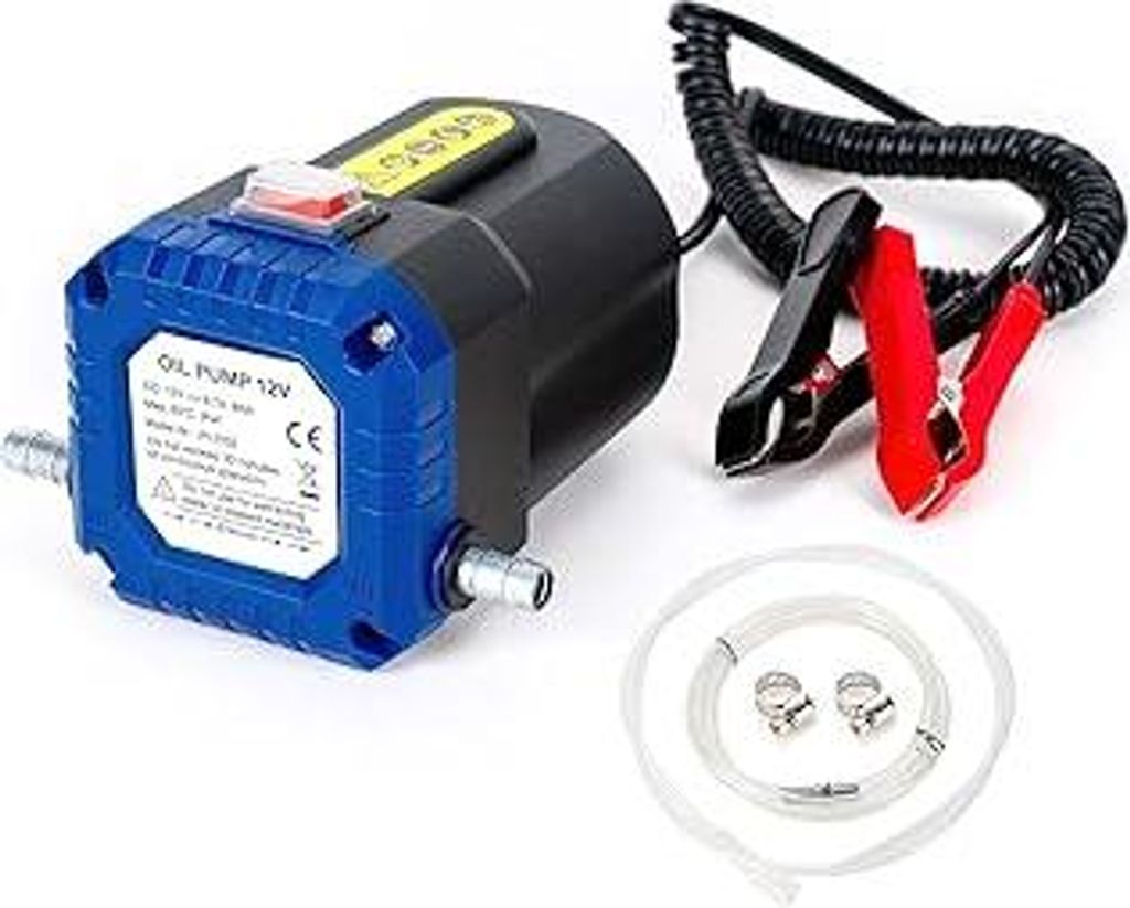 12V 80W Dieselpumpe, Ölabsaugpumpe Elektrische Umfüllpumpe, Saugpumpe für Ölwechsel mit Schlauch