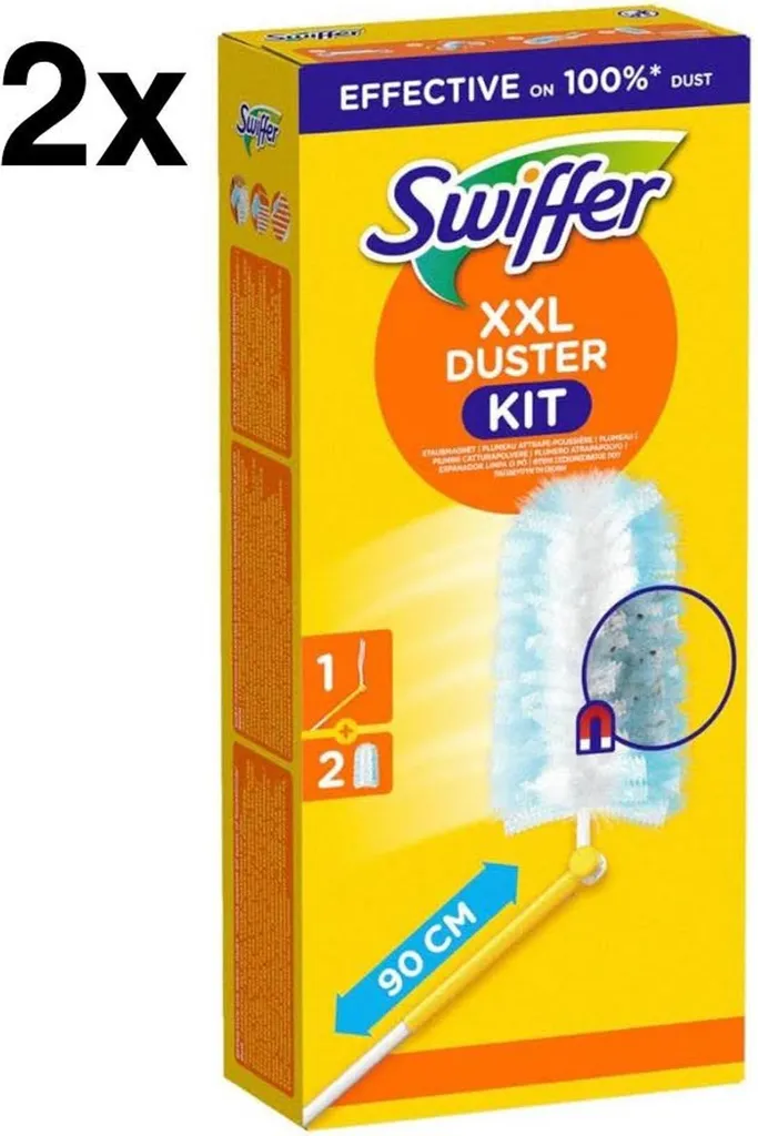 Swiffer Kit Démarrage Aimant à Poussière XXL avec 2 Chiffons Inclus