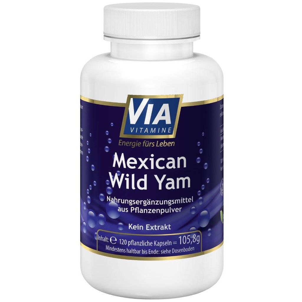 Mexican Wild Yam 120 Kapseln Yamswurzel, rein natürlich, vegan