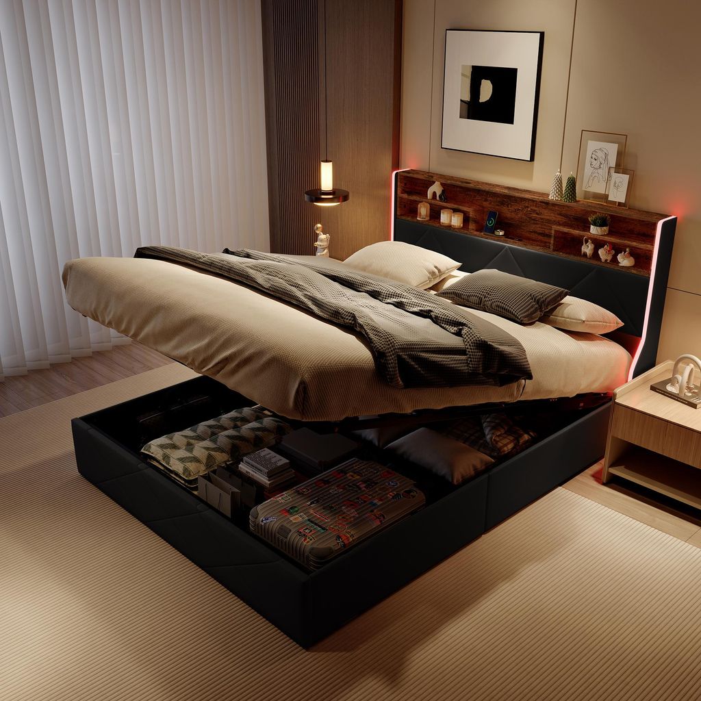 UnboxG letto imbottito 160x200cm con funzione di ricarica Immagine del prodotto 