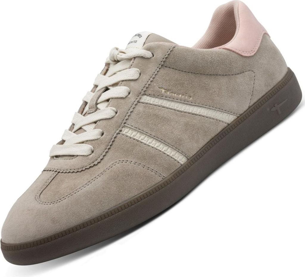 Tamaris Damen Leder Sneaker Beige/Rosé