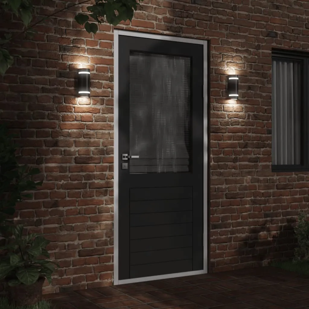 Applique Esterno Alluminio vidaXL Nero - Offerta Lampada Parete - 3