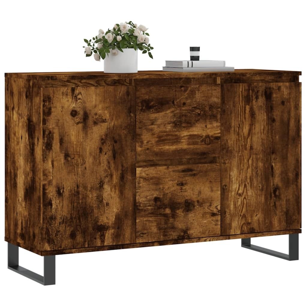 (Design 2026) Sideboard Räuchereiche 101,5x35x70cm Holzwerkstoff - HOMMIE 387864 - Kommoden