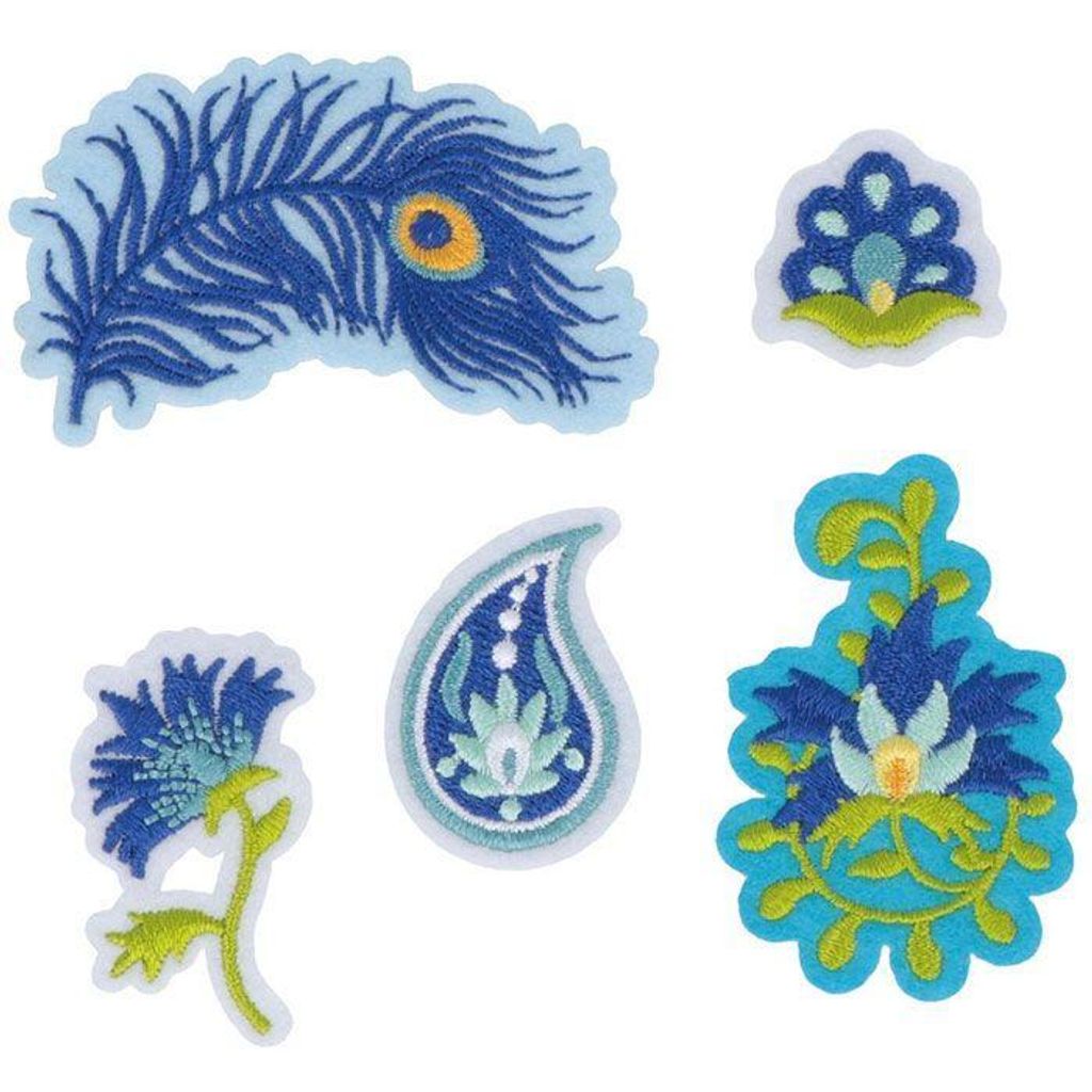 Bügelaufnäher - Blauer Pfau
