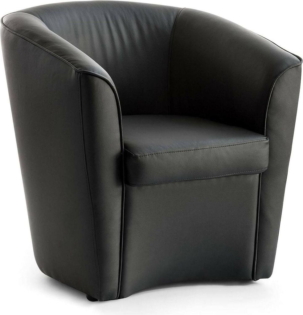 Lounge-Sessel Dabbiat, Lounge-Sessel, 100% Italy, Relaxsessel aus Kunstleder, Cm 70x60h74, Schwarz