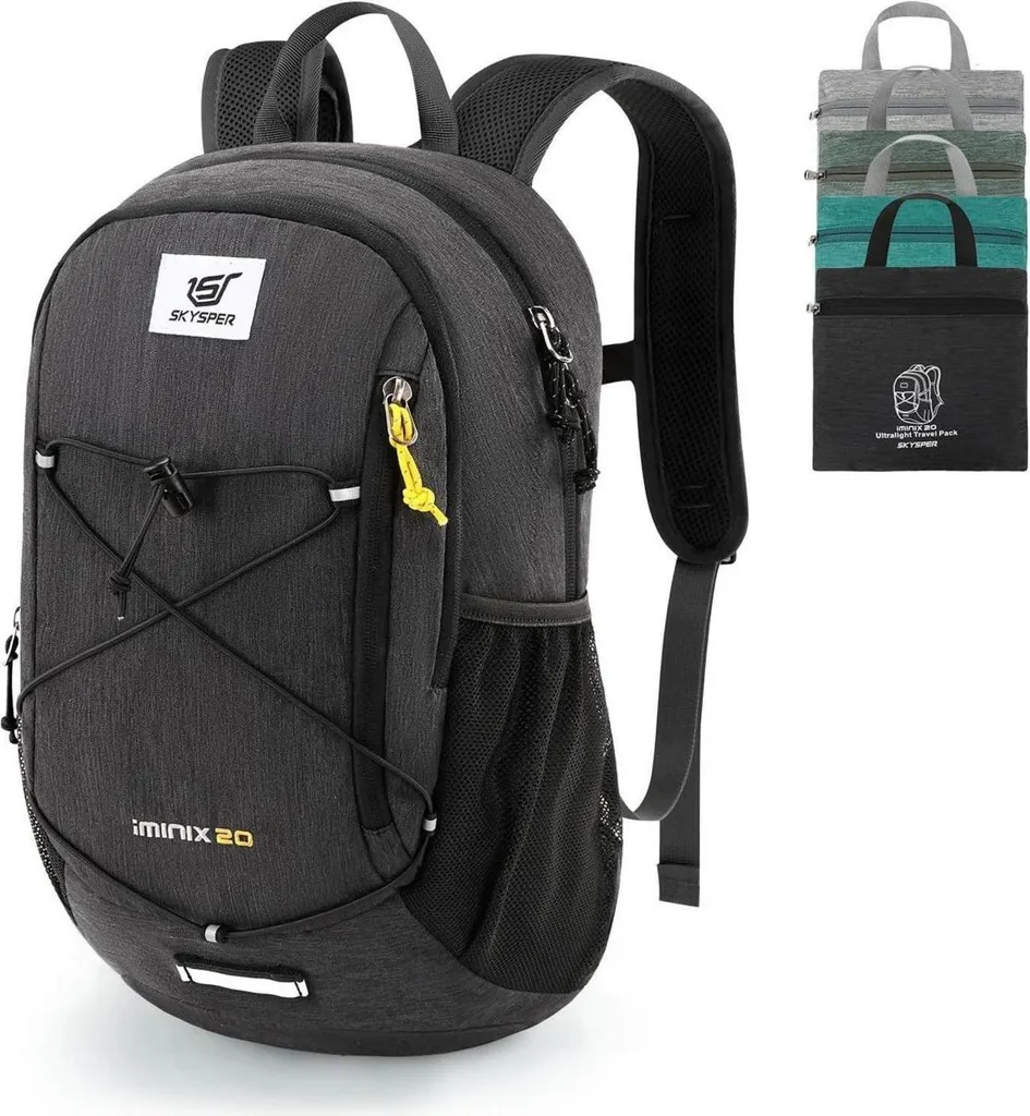 SKYSPER 20L Sac à dos de randonnée pliable et ultra léger pour camping