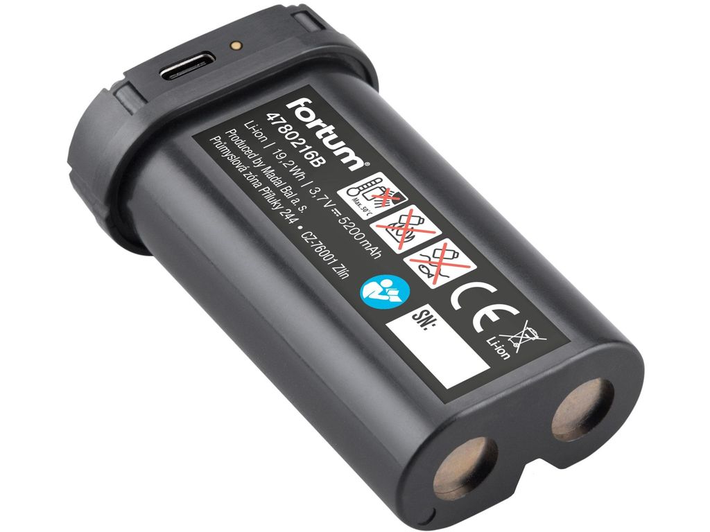 Wiederaufladbarer Akku für Laser Fortum 4780216B Wiederaufladbarer Akku für Laser, 3,7 V, Li-Ion, 5200 mAh (19,2 Wh)