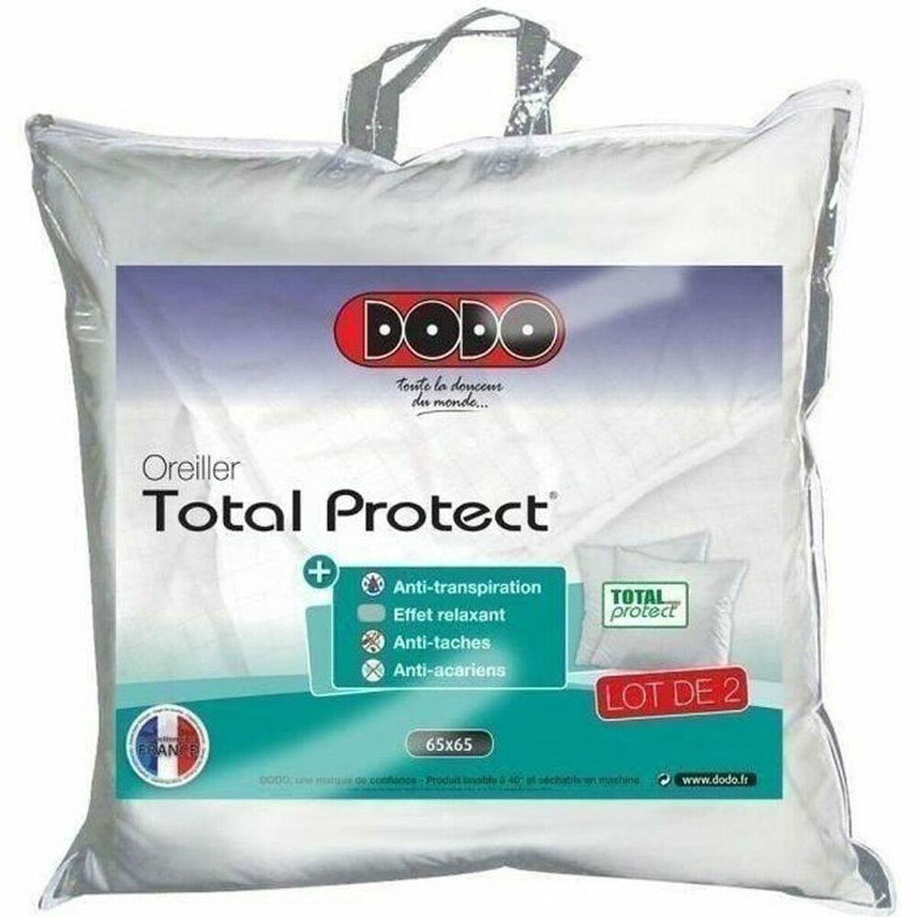 DODO Set mit 2 Total Protect Kissen 65x65 cm weiß