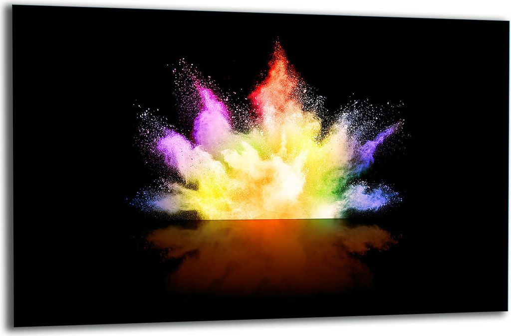 Herdabdeckplatte Glaskeramikkochfeld-Abdeckung Spritzschutz Glas 80x52 Explosion