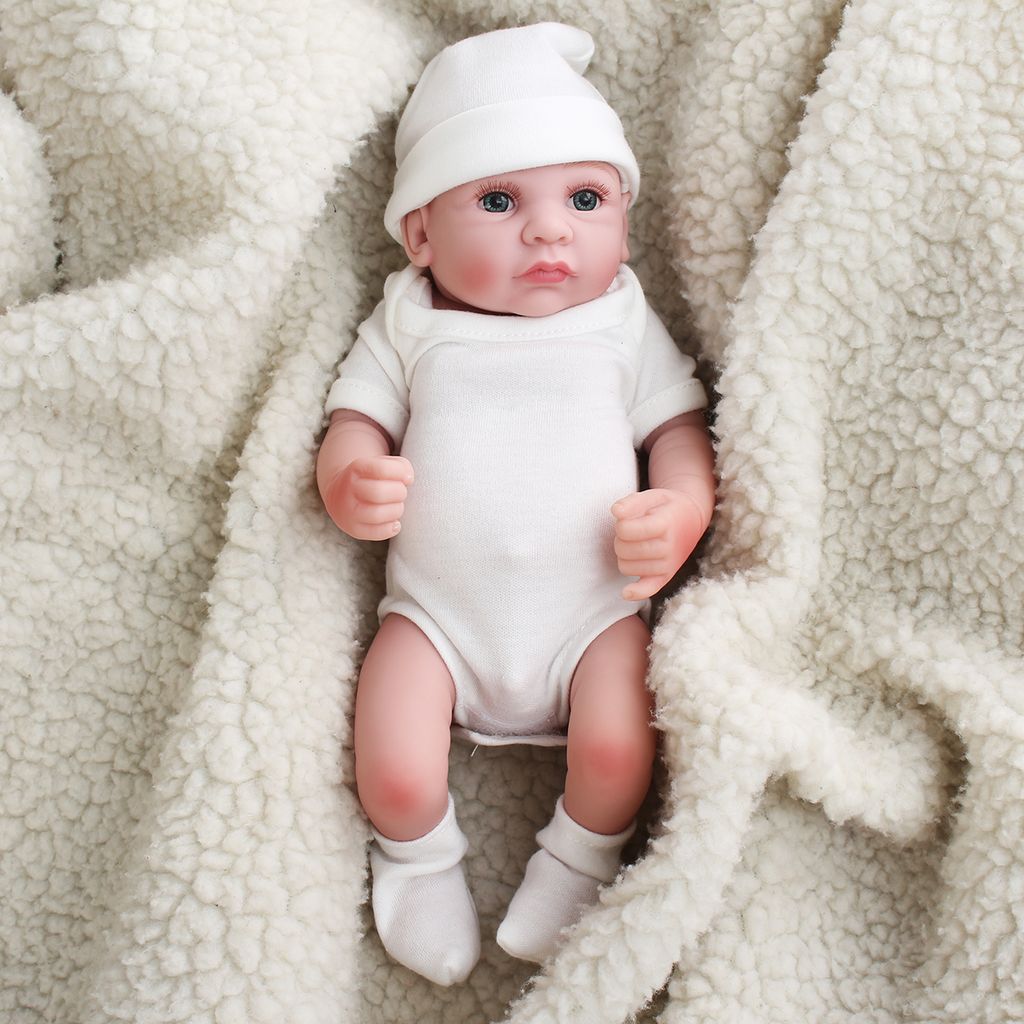 28cm lebensechte Silikonvinyl wiedergeborene Puppen neugeborene Babypuppe