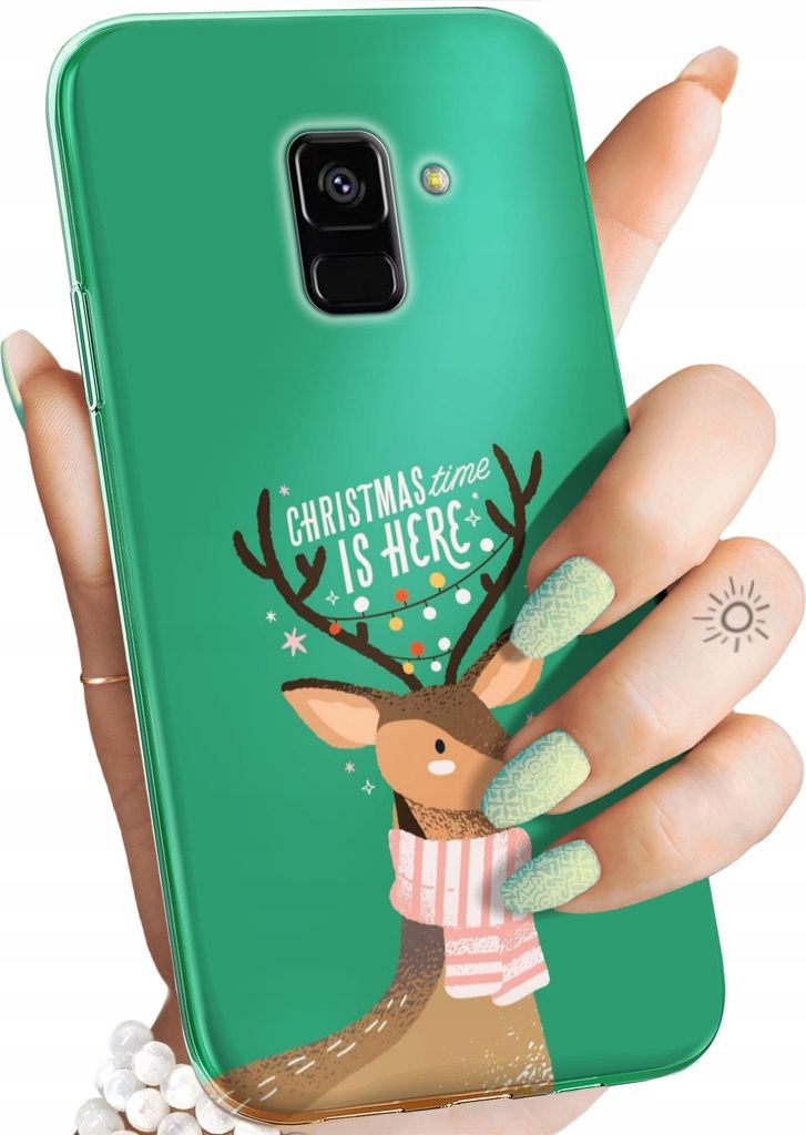 Bunt Hülle für SAMSUNG GALAXY A5 / A8 2018 Schutzhülle Handyhülle Handy TPU Silikon Case Slim Cover Case Weihnachten Rudolf