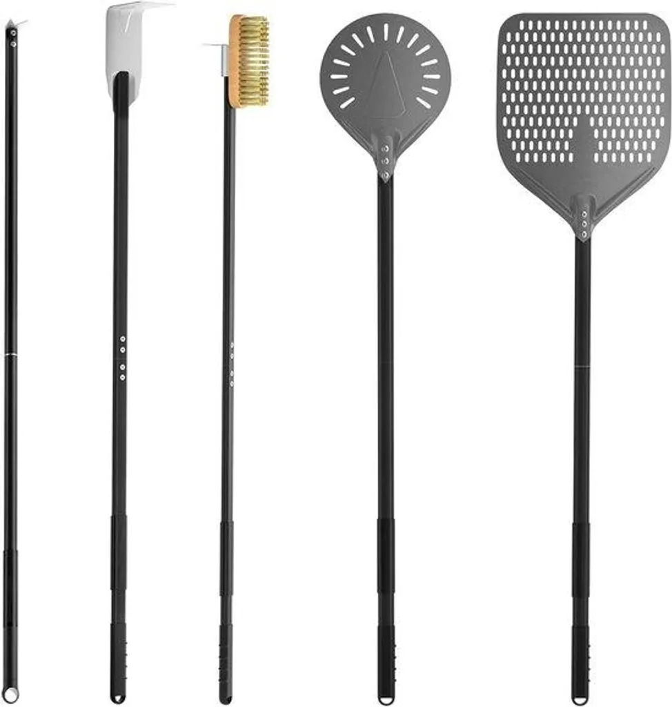 Set de pizza anti-brûlure 5 pièces pour enfourner sans rater la pâte
