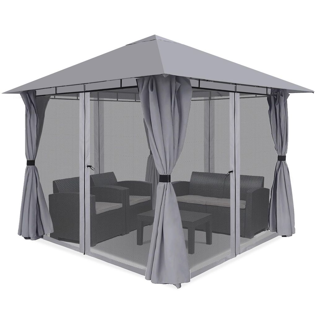Sekey Gazebo 300 x 300 cm Pavillon Gartenzelt mit 4 Produktbild 