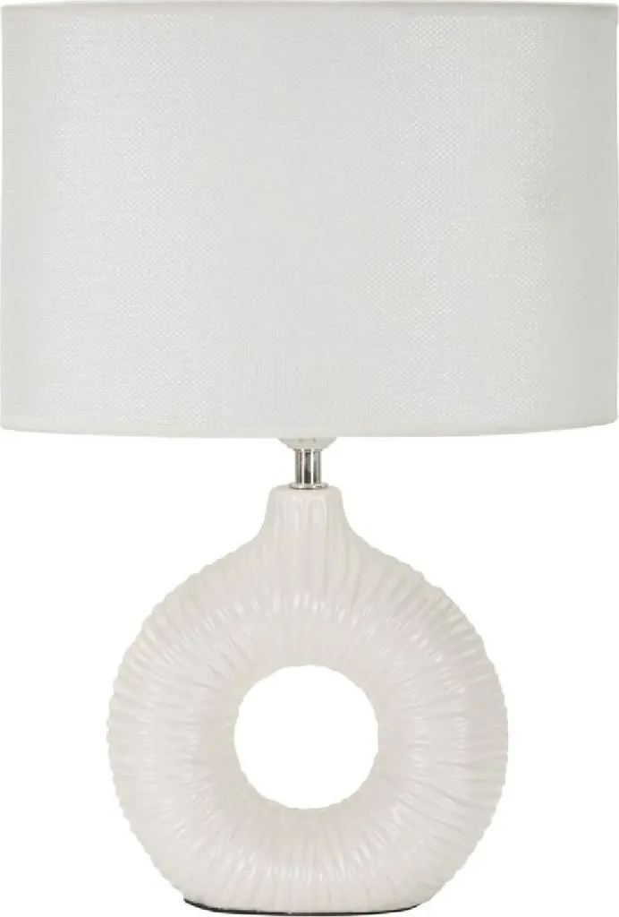 Lampe de table Mauro Ferretti Seta E14 Blanc 28,5x15x43 cm Chic