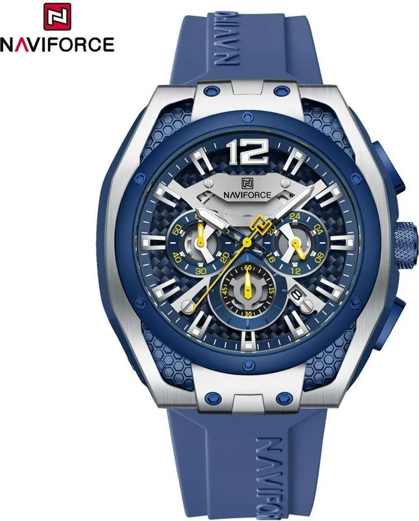 Montre Homme pour le Sport et le Travail NAVIFORCE MA-38608 Argent