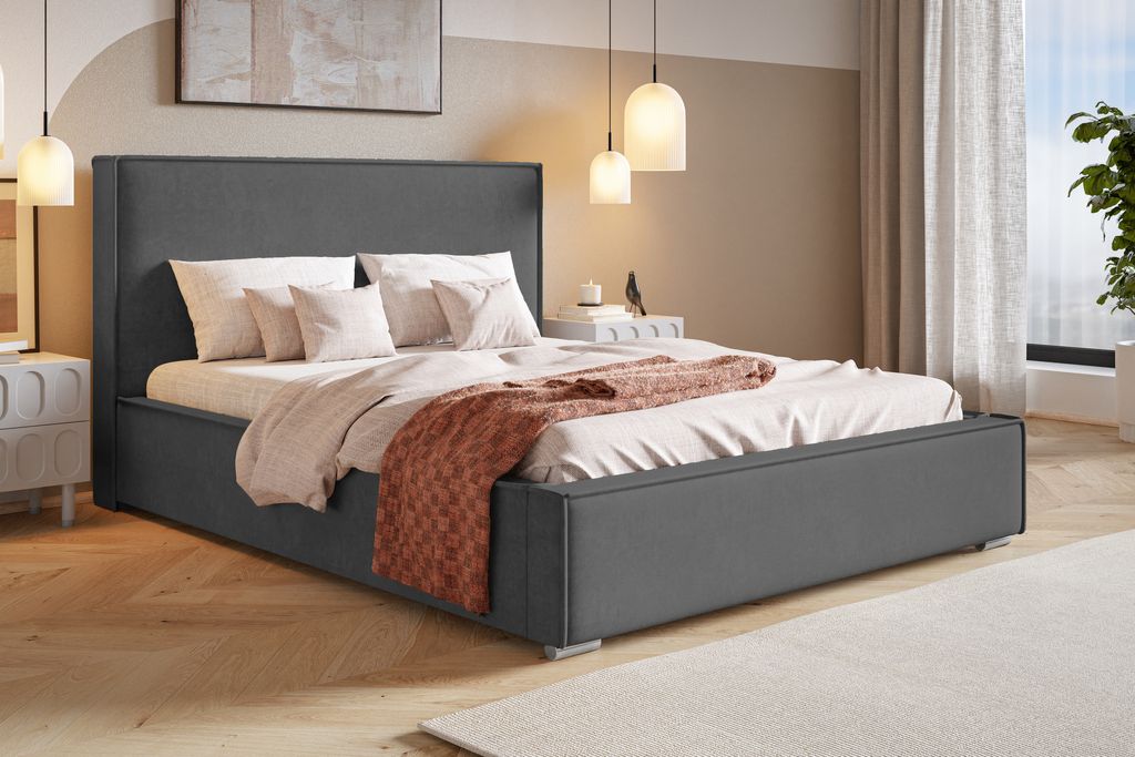 Polsterbett 160x200 cm Sydney - Doppelbett mit Lattenrost - Produktbild 