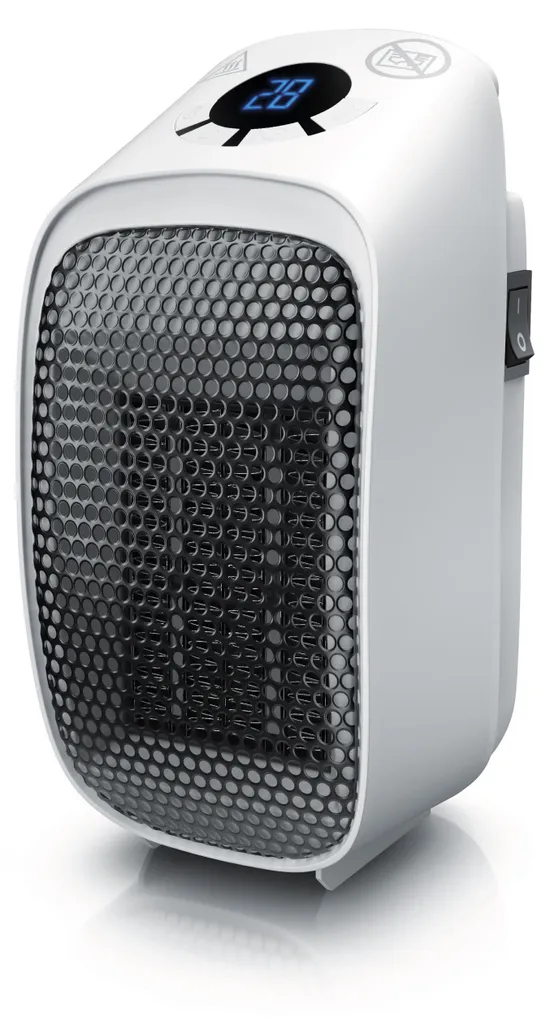 Radiateur soufflant Brandson 400W : mini chauffage céramique blanc