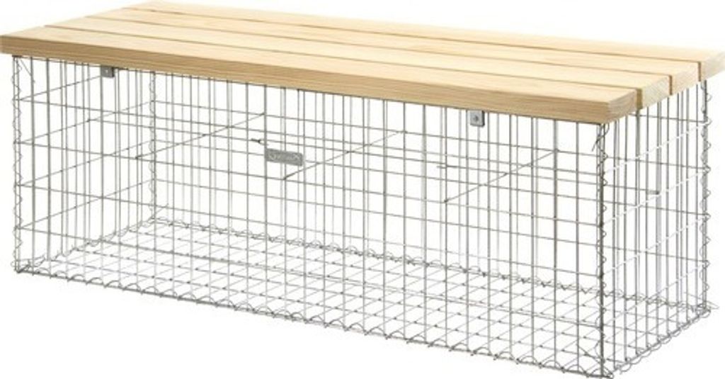 Gabionen Bank bellissa 155 x 55 x 54 cm mit Sitzauflage