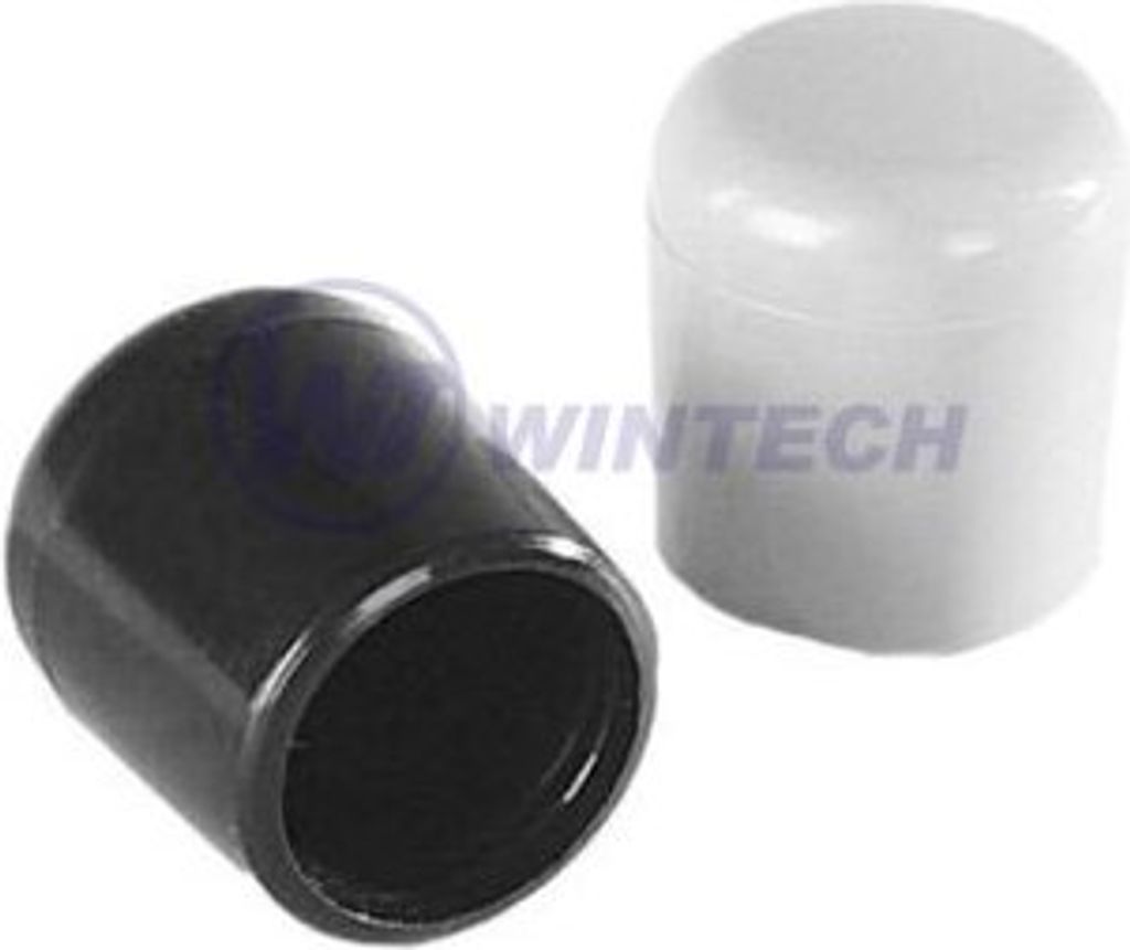 Rohrstopfen Abrunder 12mm, schwarz - Packung mit 100 Stück