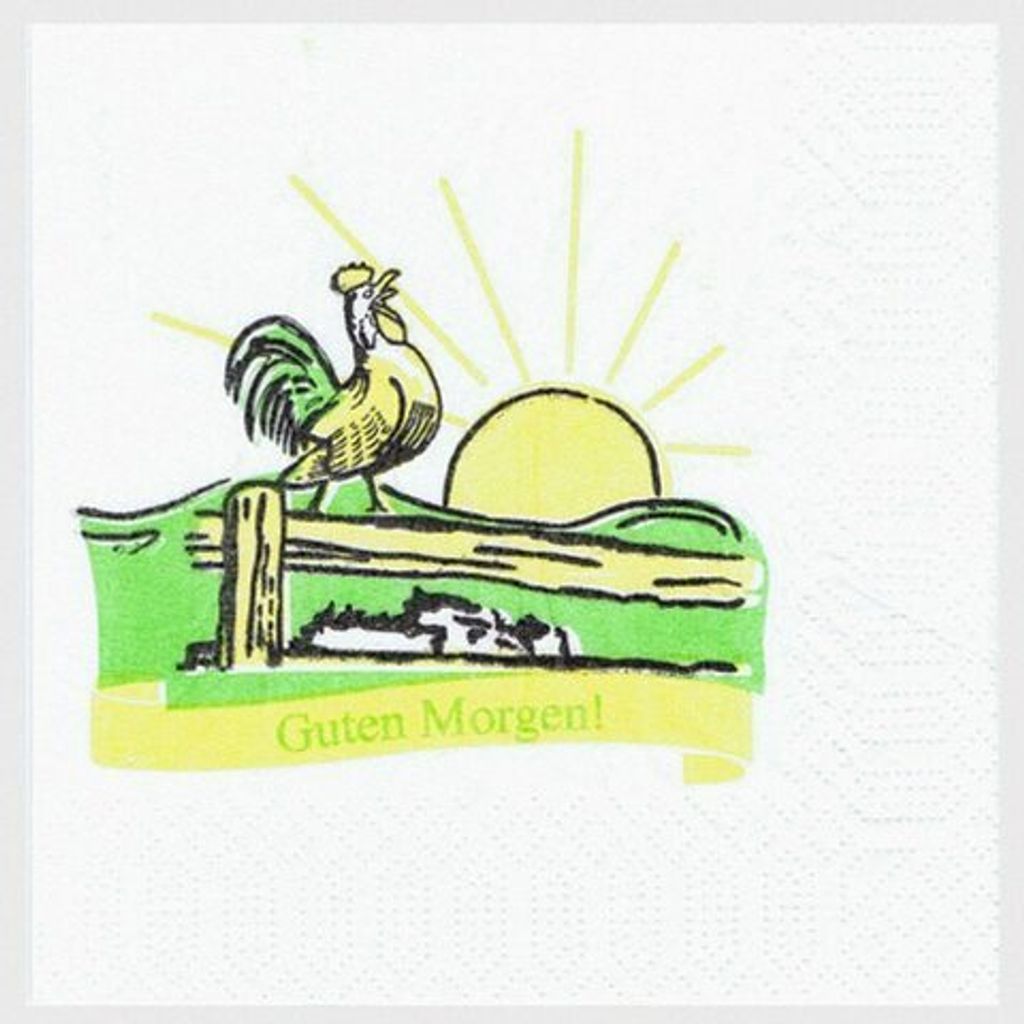 2000x Motivservietten "Guten Morgen" 24x24cm 1/4 -Falz Produktbild 