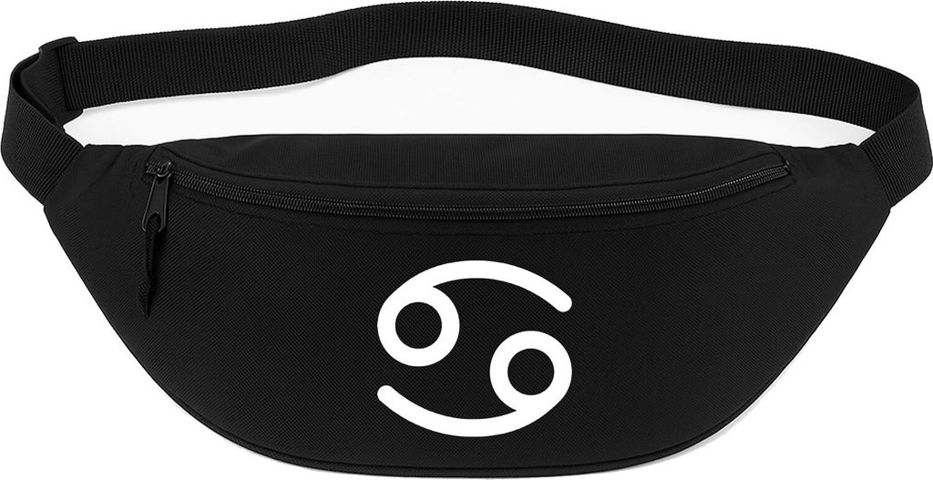 Huuraa Bauchtasche Krebs Sternzeichen Zeichen 2,5 Liter Black Polyester Crossbody Bag Geschenkidee