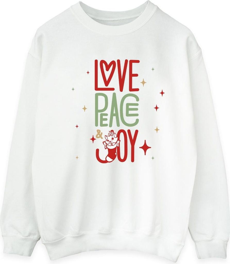 Disney - "The Aristocats Love Peace Joy" Sweatshirt für Herren BI9452 (4XL) (Weiß)