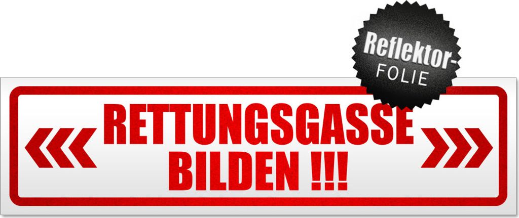 Rettungsgasse bilden Magnetschild Schild magnetisch